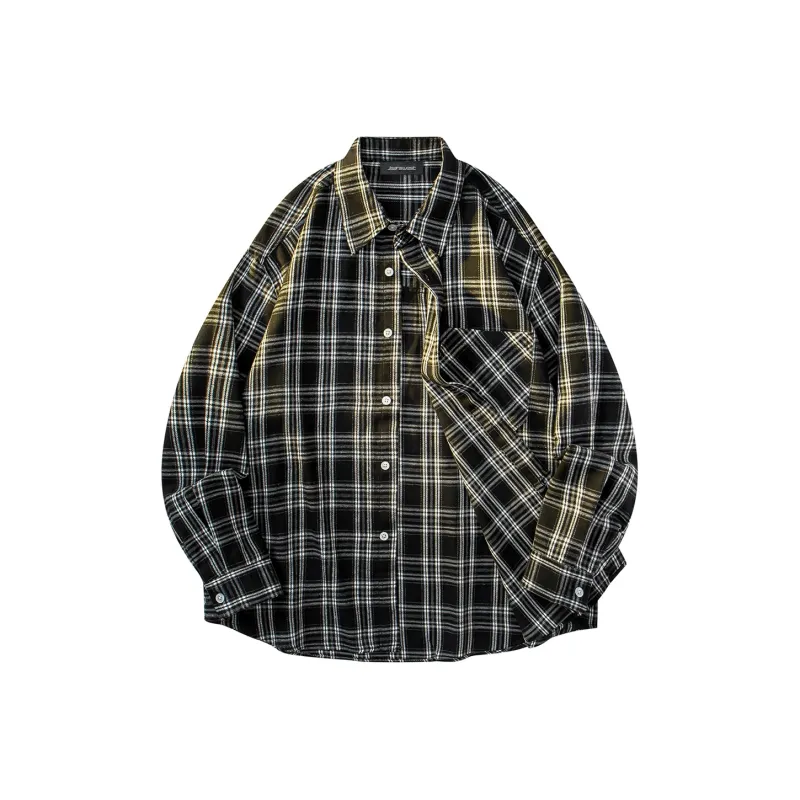 JEANSWEST Shirt Unisex Yellow Plaid-0