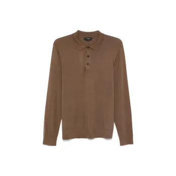 VINCE Fine-knit Polo Shirt