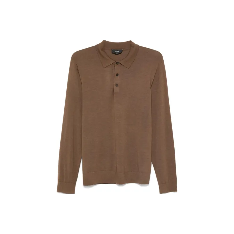 VINCE Fine-knit Polo Shirt-0