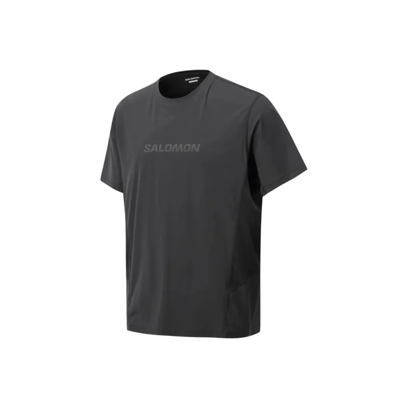 SALOMON T Shirt Men's Black Charcoal-2