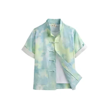 XUANSHENG Shirts Men Rainbow