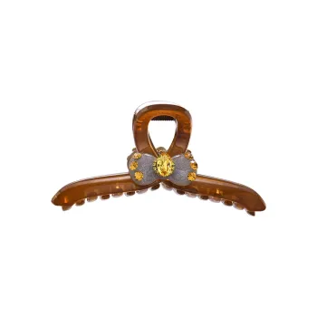 ROYALSASA Acrylic Imitation Crystal Hair Clips Women's