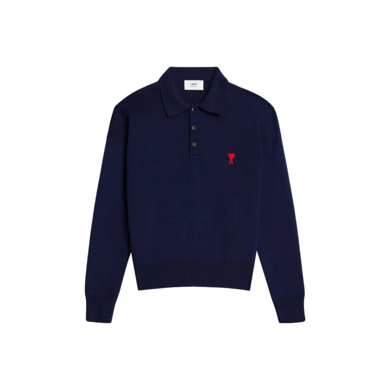 AMIPARIS Ami De Coeur Long Sleeved Polo Shirt-0