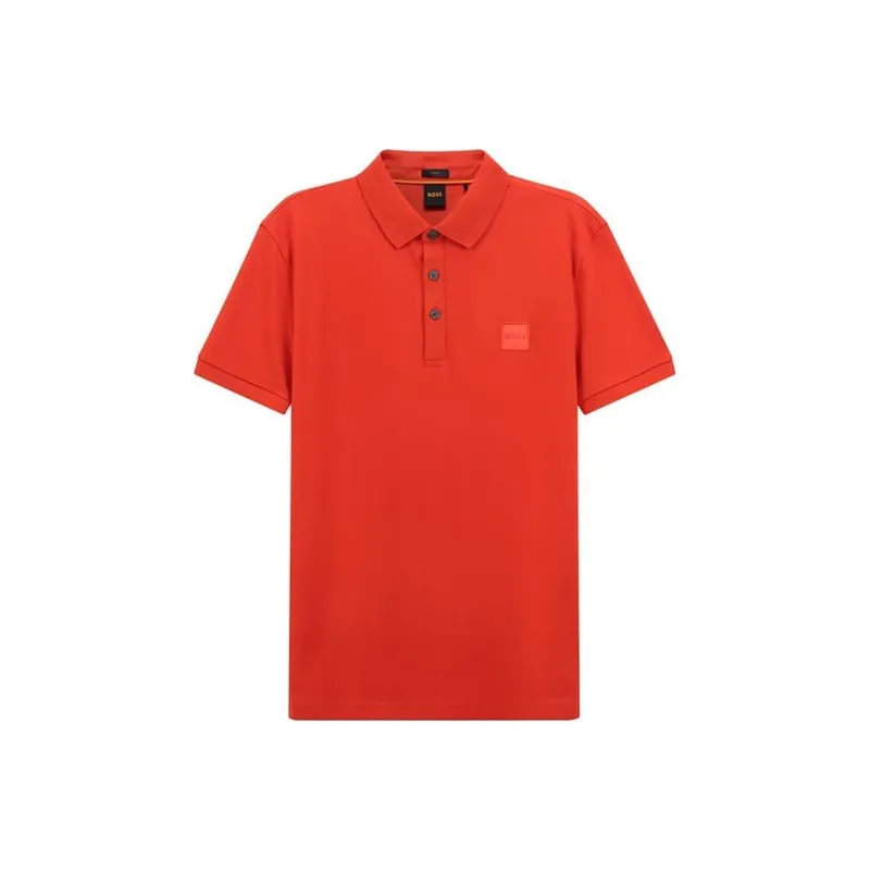 HUGO BOSS Polo Shirts Men Orange Red-0