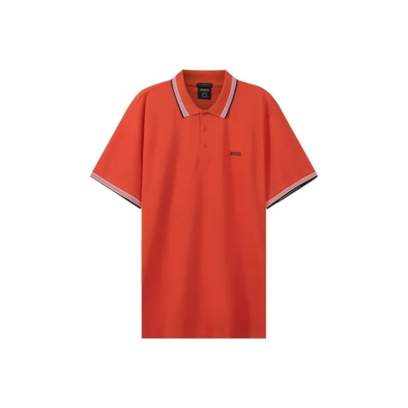 HUGO BOSS Polo Shirts Men Orange Red-0