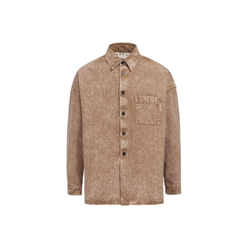 MARNI Shirts Men Brown-0