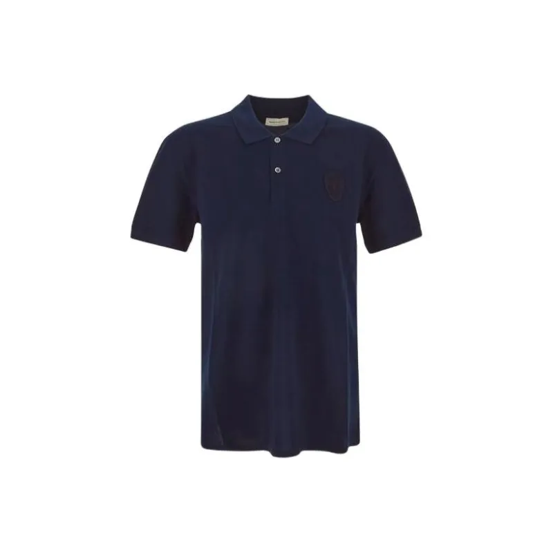 Alexander McQueen Polo Shirts Men Marine Blue-0