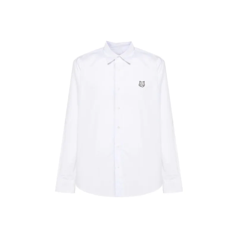 Maison Kitsune Fox patch Cotton Shirt-0