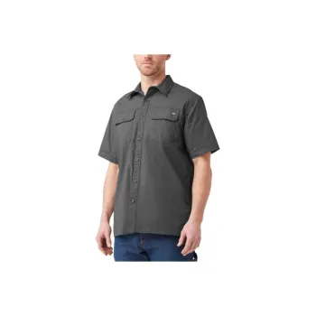 Dickies Short Sleeve Ripstop Work Shirt Men's Gray