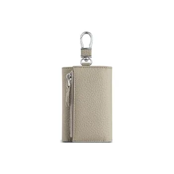 Tong Tong Rabbit Cow Leather Key Pouch Women's Gray/Denim Blue/Brown/Red/Black