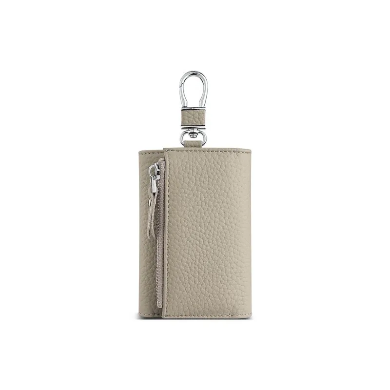 Tong Tong Rabbit Cow Leather Key Pouch Women's Gray/Denim Blue/Brown/Red/Black-0
