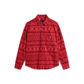 LiNing Rijin Doujin Collection Shirt Men's Vermilion All Over Print