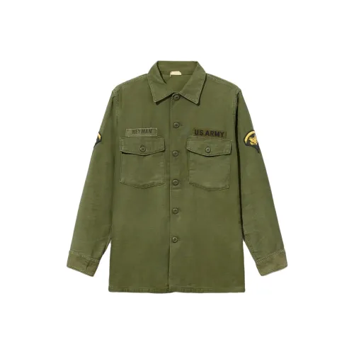 Alpha Industries Shirts Men Olive Green