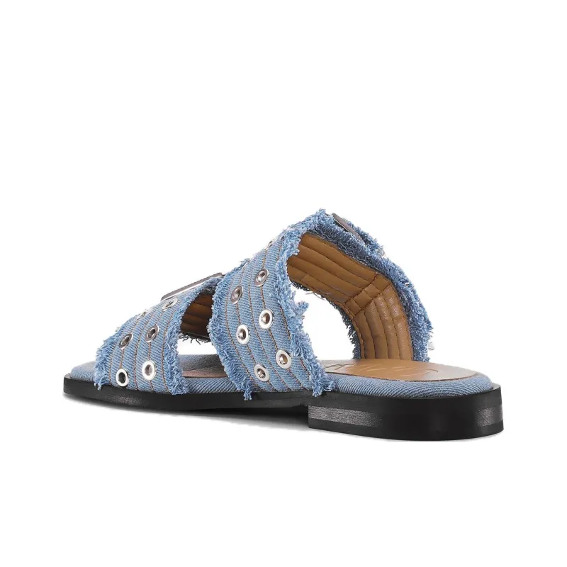 GANNI Slide Slippers Women's Blue-3