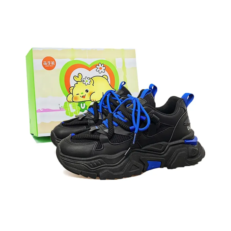 Budding Bear Anti-Slip Wear-Resistant Breathable Height Increasing Low-Top Chunky Sneakers Men's Box-9