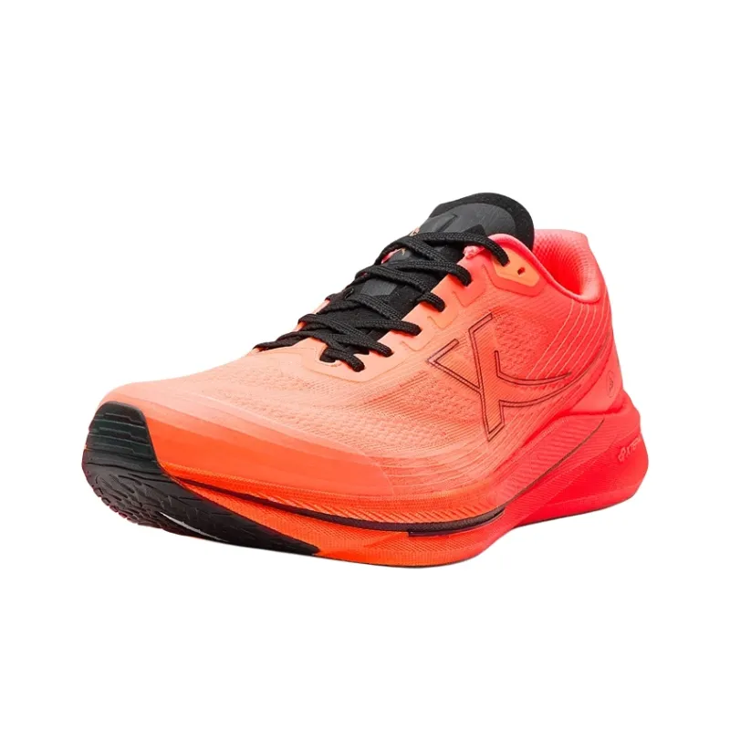 XTEP One Piece Molding 3rd Generation Physical Education Exam Edition Running Shoes Men Low Top Neon Bright Orange/Laser Red-1