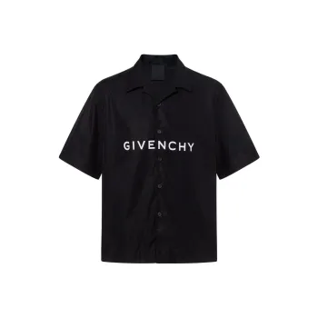 Givenchy Logo Printed Short Sleeved Shirt
