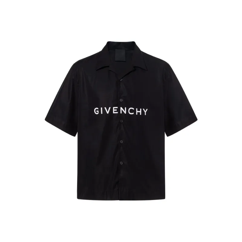Givenchy Short Sleeve Collar Boxy Fit Shirt-0
