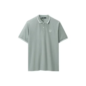 HLA Polo Shirts Men Antibacterial Anti Mite Light Pea Green J5