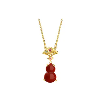 LUXLINE Natural Agate Necklaces Women's