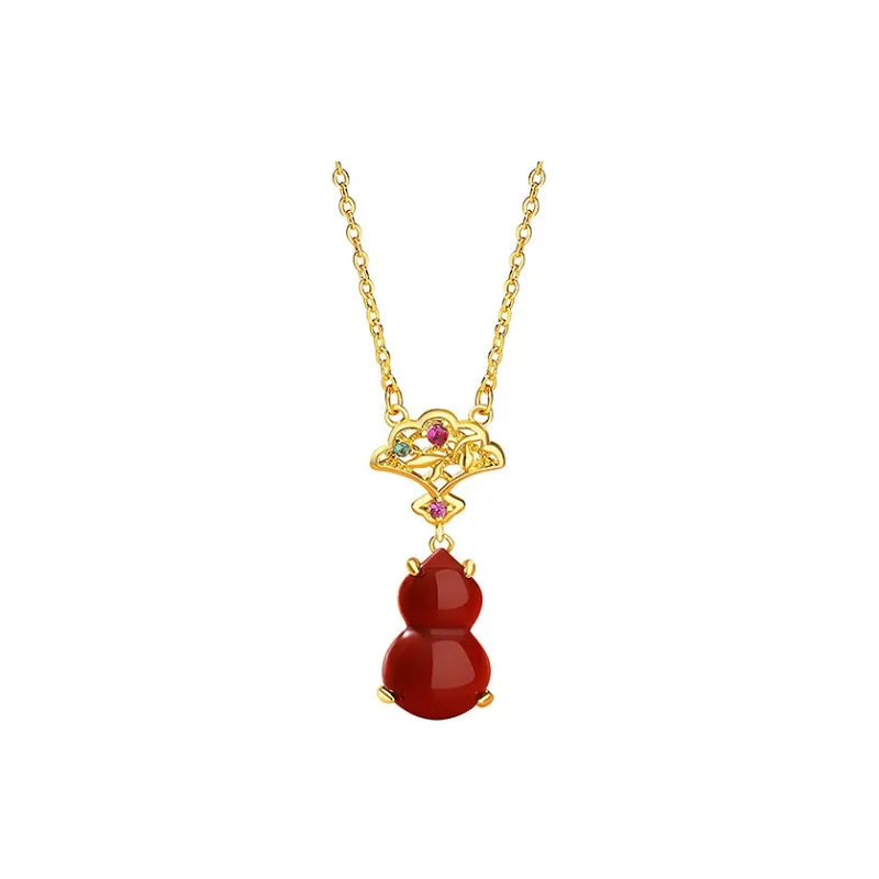 LUXLINE Natural Agate Necklaces Women's-0