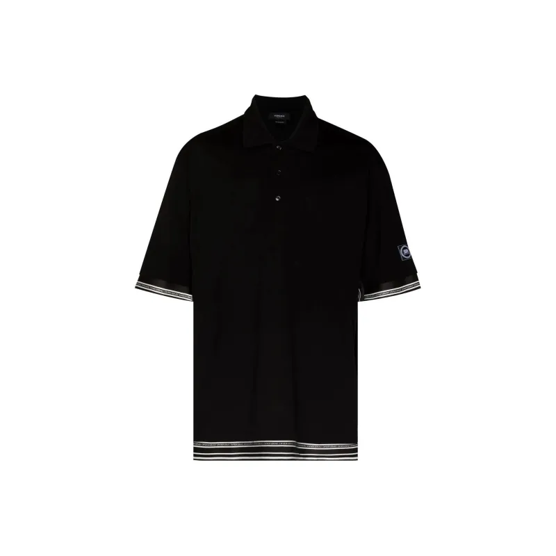 VERSACE Polo Shirts Men Black-0