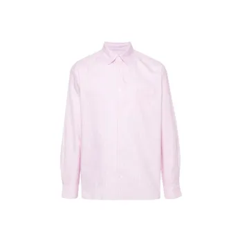 A.P.C Malo Striped Curved Hem Shirt