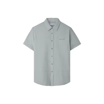 HLA Shirts Men Light Gray Plaid 46