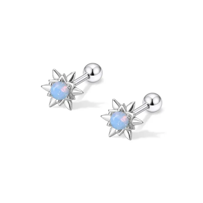 ETAHLOVE S925 Silver Stud Earrings Unisex-10