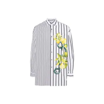 Roberto Cavalli Mix print Cotton Shirt