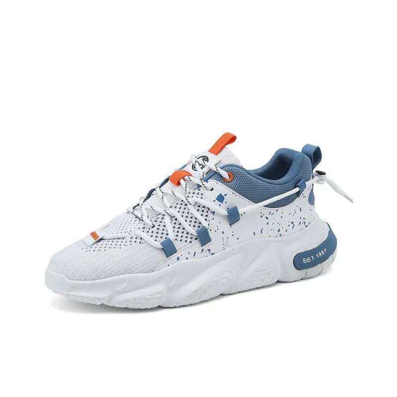 Yi Jiabao Breathable, Slip Resistant, And Abrasion Resistant Low Top Chunky Sneakers Men's-1