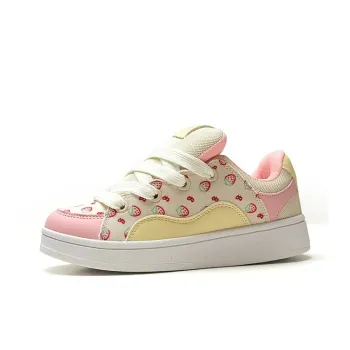 PARK DANCE Low Top Skateboard Shoes Women's Pink