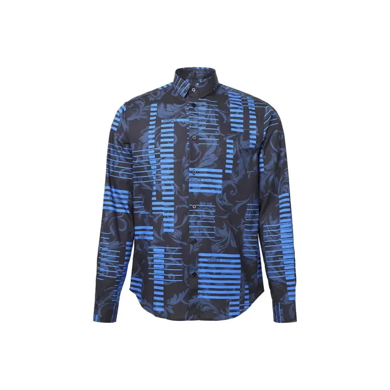 VERSACE JEANS Shirts Men Blue-0