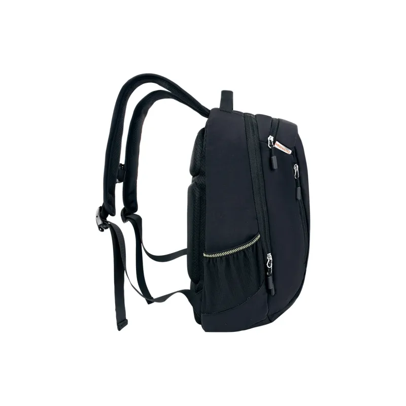 YOME Polyester Backpack Regular Unisex Ink Black/Lithospermum Pink/Light Coffee/Cloisonne Blue-2