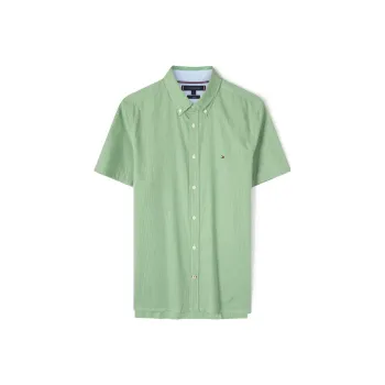 Tommy Hilfiger Shirts Men Green Gray Plaid 0H7