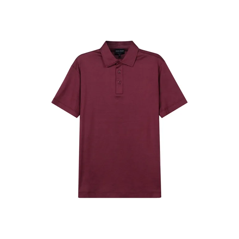 GIORGIO ARMANI SS22 Polo Shirt Men's Brick Red-0