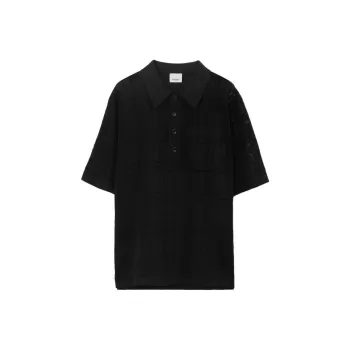 Burberry Checked Oversize Polo Shirt