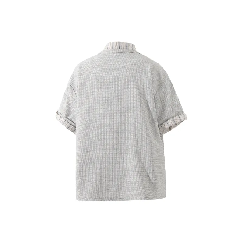 OGEK T Shirt Unisex White Comes With White Blue Shirt+Brooch-5