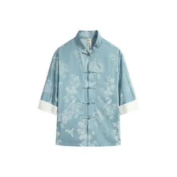 XUANSHENG Shirts Men Sky Blue
