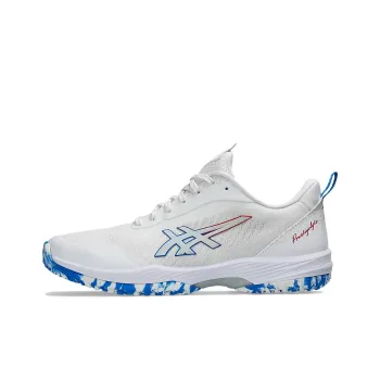 Asics PRESTIGELYTE 5 OC Anti Slip Wear Resistant Low Top Tennis Shoes Men's White Blue