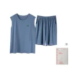 103-Tank Top Shorts-Dark Blue