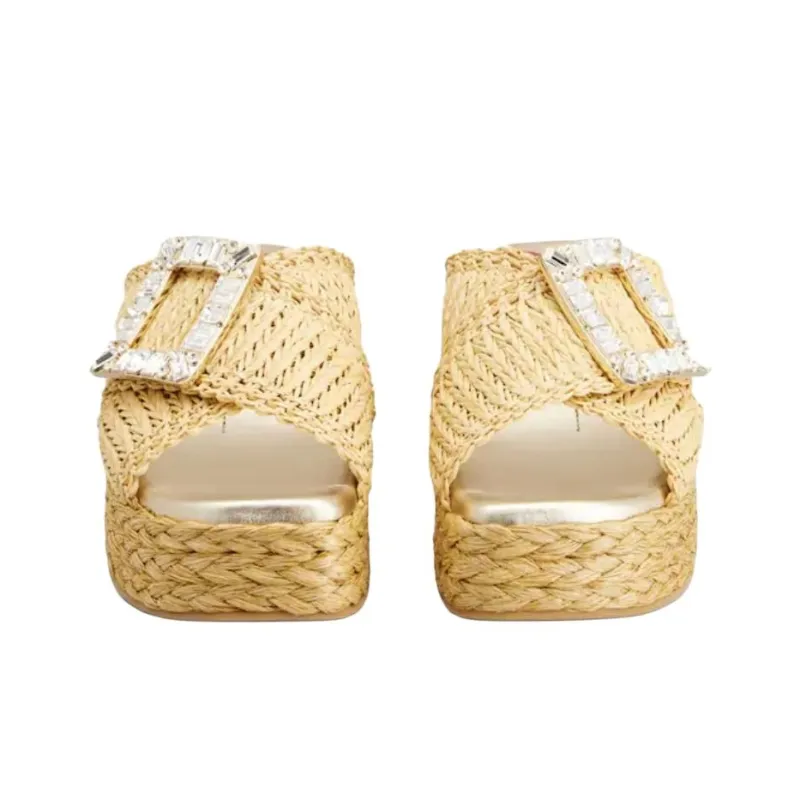Roger Vivier Slide Slippers 6cm Women's Beige Yellow-3
