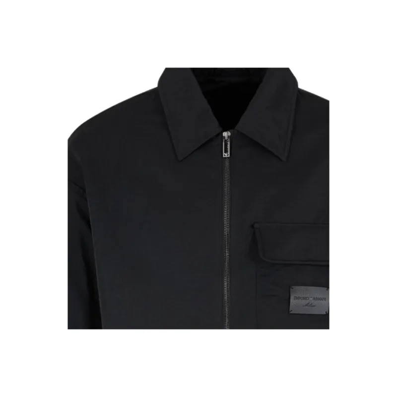 EMPORIO ARMANI Crinkle Nylon Blouson With Zip-4