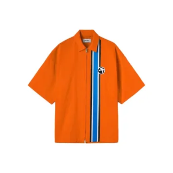 AMBUSH Striped Zipped Short sleeve Shirt