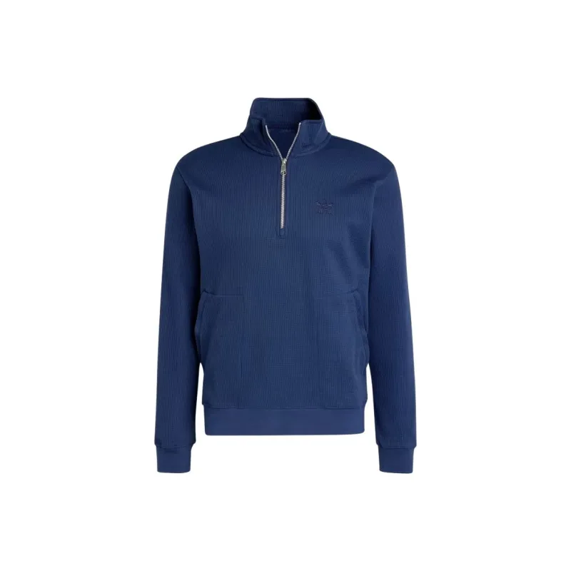Adidas Trefoil Essentials Waffle 1/2 Zip Sweatshirt-0