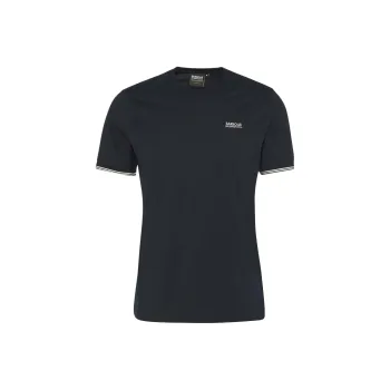 BARBOUR Striped trim T shirt