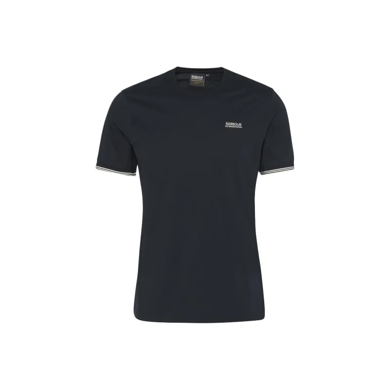 BARBOUR Striped trim T shirt-0