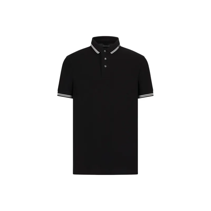 EMPORIO ARMANI Jersey Polo Shirt With Placed Logo-0