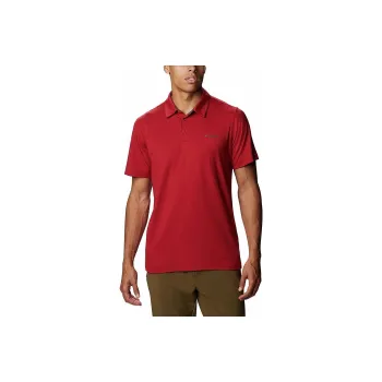 Columbia Tech Polo Shirts Men Red