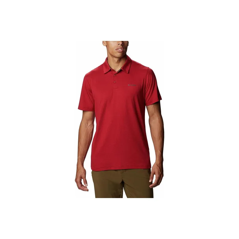 Columbia Tech Polo Shirts Men Red-0